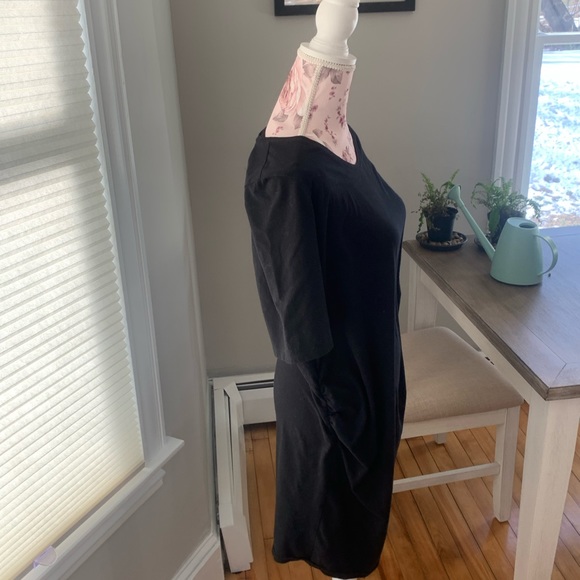 Stretchy Black maternity dress - Picture 4 of 7